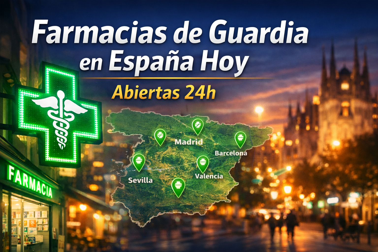 Farmacias de Guardia en España Hoy | Abiertas 24h Cerca de Ti