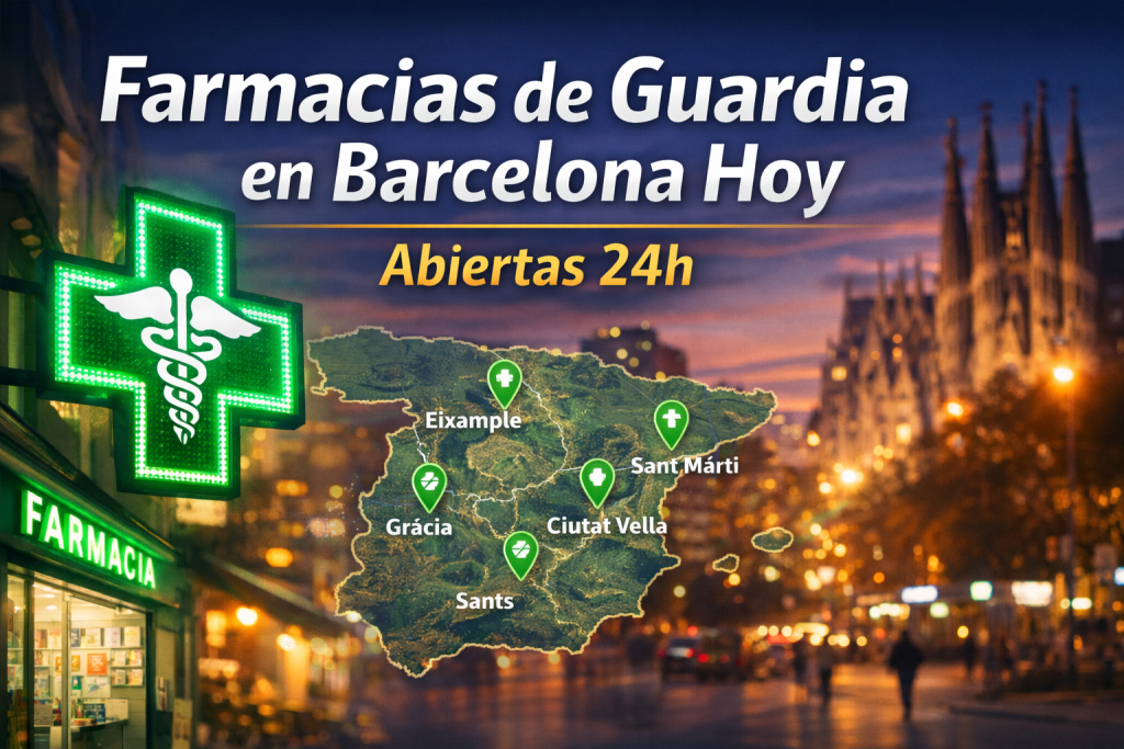 Farmacias de Guardia Hoy en Barcelona | Abiertas 24h