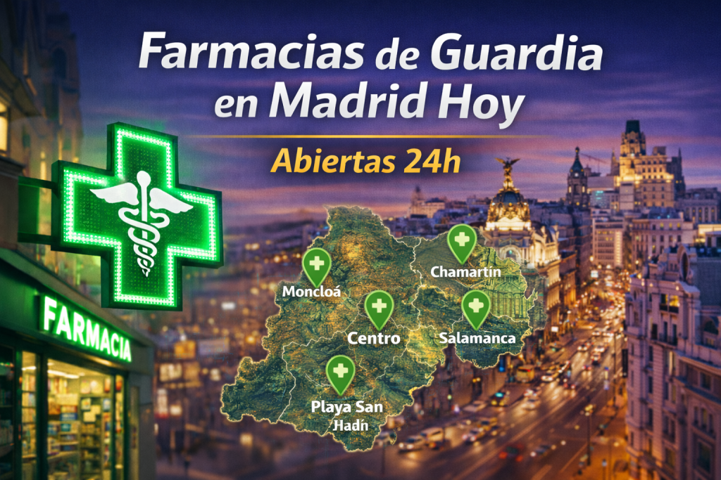 Farmacias de Guardia Hoy en Madrid | Abiertas 24h