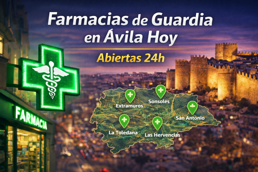 Farmacias de Guardia Hoy en Ávila | Abiertas 24h