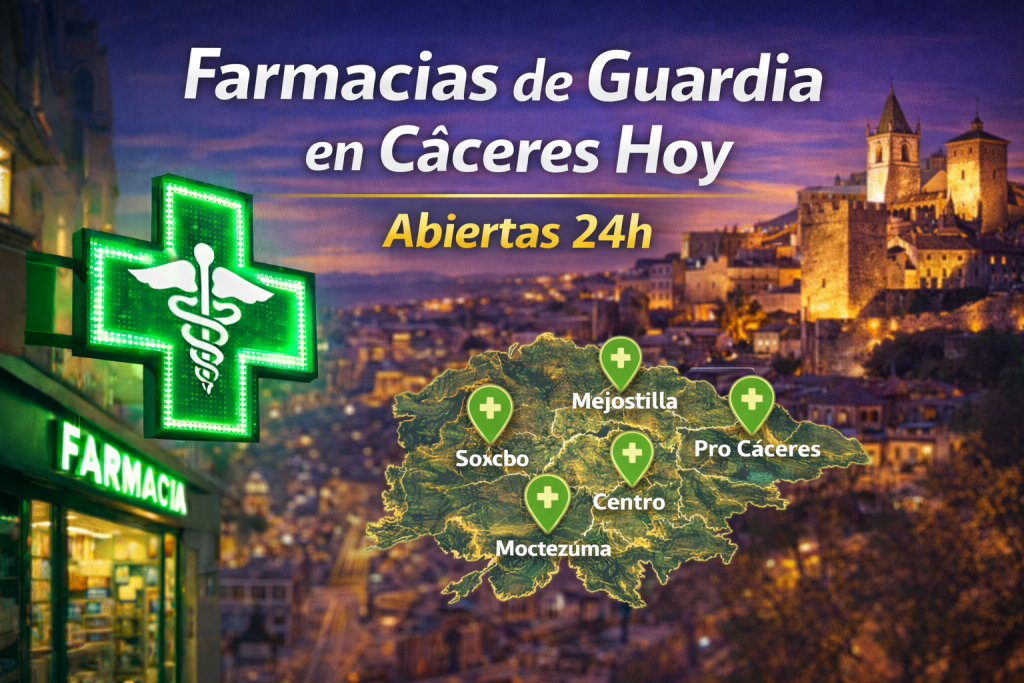 Farmacias de Guardia Hoy en Cáceres | Abiertas 24h