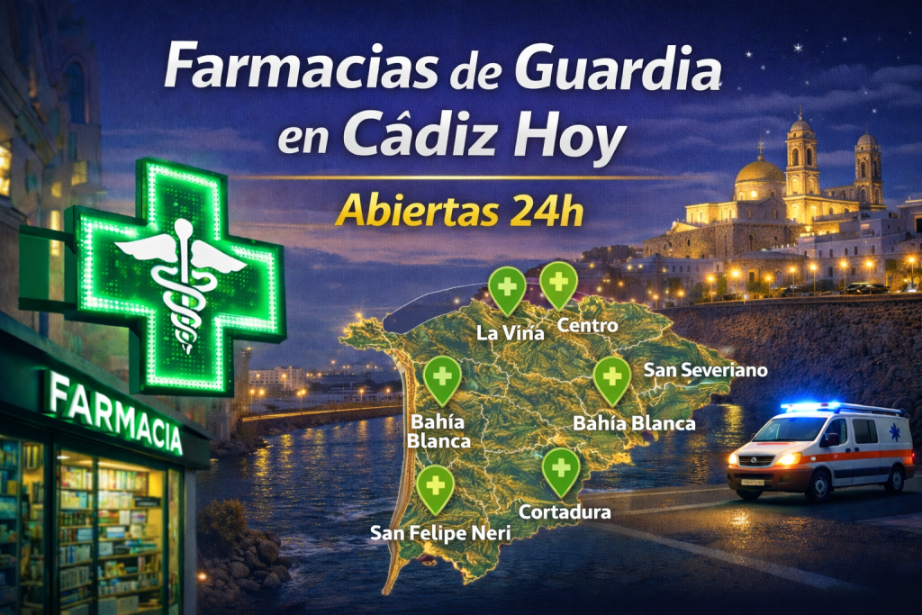Farmacias de Guardia Hoy en Cádiz | Abiertas 24h