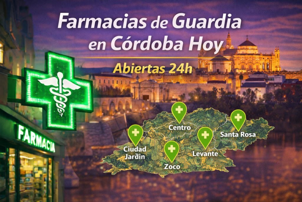 Farmacias de Guardia Hoy en Córdoba | Abiertas 24h