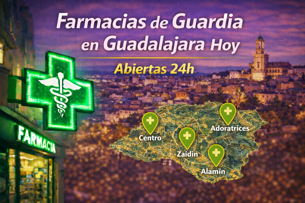 Farmacias de Guardia Hoy en Guadalajara | Abiertas 24h