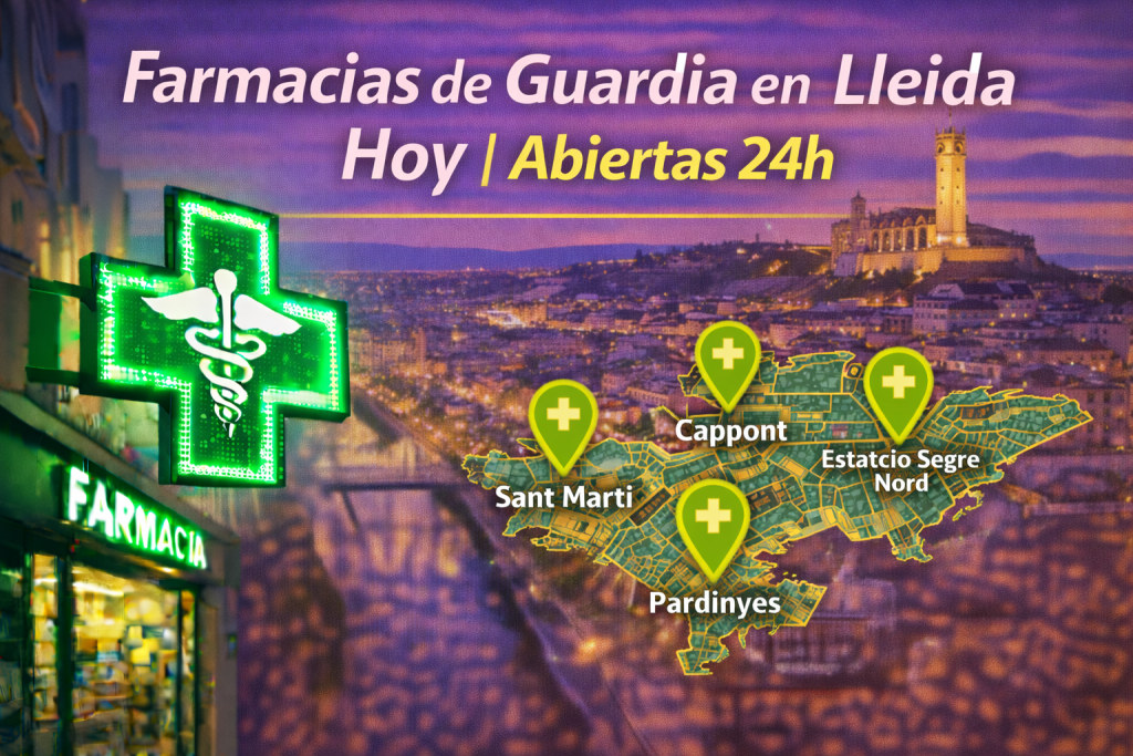 Farmacias de Guardia Hoy en Lleida | Abiertas 24h